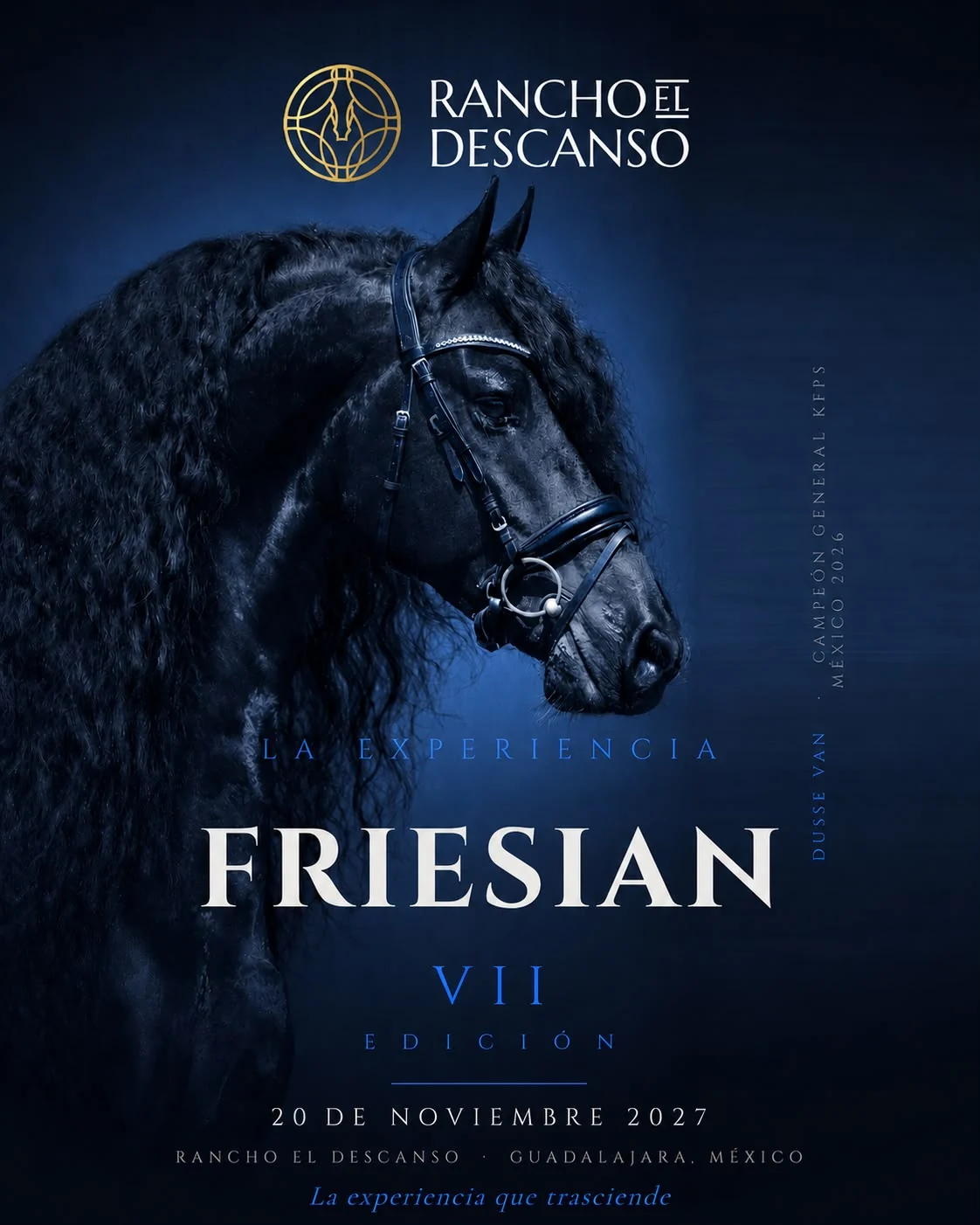 Save the date de La Experiencia Friesian 2027, séptima edición, 20 de noviembre de 2027